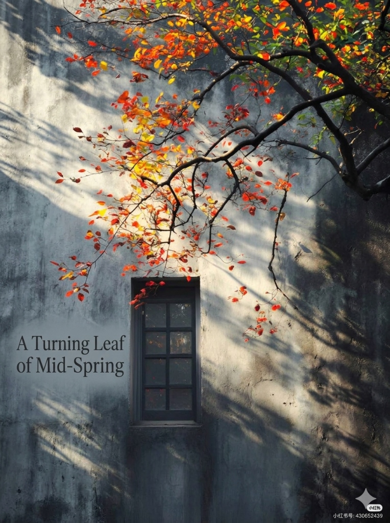 A Turning Leaf of Mid-Spring Poem Art